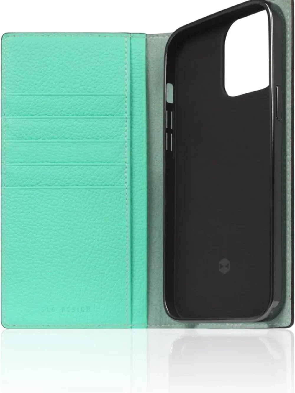 Handcrafted Neon Leather Wallet Case for iPhone 13 Pro Max - Card Holders & Cash